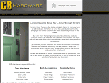 Tablet Screenshot of cbhardware.com